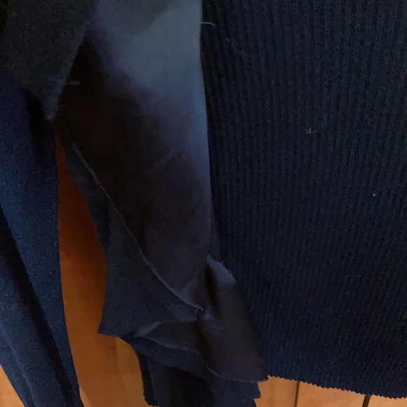 Black ruffle front Banana Republic cardigan size small - Picture 3 of 5